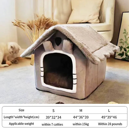 Cat Dog Deep Sleep House Bed