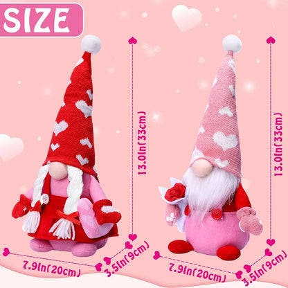 Valentine Gnomes Decor Ornaments