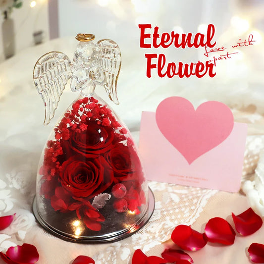 Valentine Day Angel Figurines Lights Gift