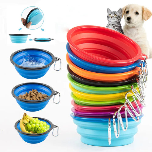 Dog Silicone Foldable Bowl
